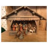 Vintage Italian Anri Toriart Wooden Nativity