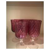 Cranberry Colored Barware