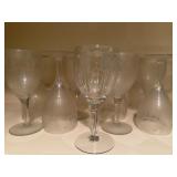 Etched Wine Glasses (set of 12)