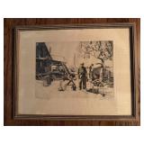 Framed Signed Lionel Barrymore