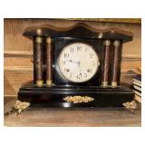 Antique Waterbury 4-Pillar Mantle Clock