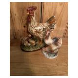 Decorative Roosters and Chickens