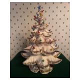 Vintage Lighted Ceramic Christmas Tree