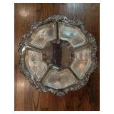 Silver Plate Lazy Susan Server