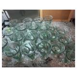 Green Fostoria Glassware (large lot)