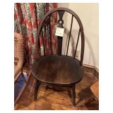 Small Wood Bow Back Windsor Chair