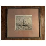 Framed Signed Nelson Dawson, 1910