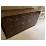 Vintage Campaigner Mid-Century Chest of Drawers