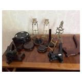 Wood Plate Stands; Brass Plate Stands; and more