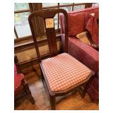 Small Wood Chair with Upholstered Seat