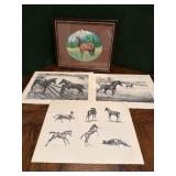 Framed Colored Pencil Horse Shirley Gustafson