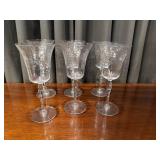 Etched Wine Glasses