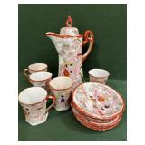 Vintage Japanese Porcelain Chocolate Pouring Set