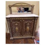 Gilt Bronze Marble Top Buffet