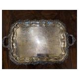 Large Silver Plate Tray