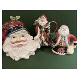 Fitz & Floyd Porcelain Santa and more