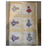 Handmade Sun Bonnet Sue Quilt