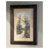 Framed Signed Lela Mann 1918