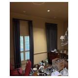 Dark Gray Custom Drapes with Blackout Lining
