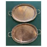 Copper and Brass Trays (set of 2)