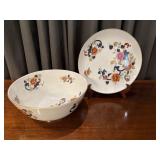 Decorative Porcelain Bowl and Plate