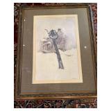 Framed Signed Charles Colombo Farm Bell