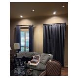 Dark Gray Custom Drapes with Blackout Lining