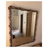 Ornate Wood Frame Decorative Mirror