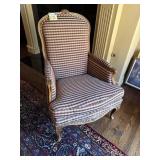 Upholstered Bergere Chair with Wood Frame