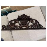 Antique Hand Carved Wood Architectural Pediment