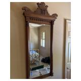 Antique Eastlake Carved Hall Mirror