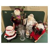 Fitz & Floyd Santa Pitcher; Decorative Santas more