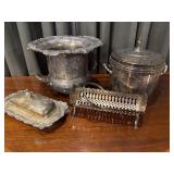 Silver Plate Champagne Bucket; Ice Bucket; more