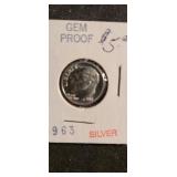 1963 Dime--gem Proof