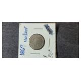 1867 No Rays Nickel