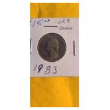 1982 Quarter--off Center