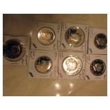 7 Proof Kjennedy Half Dollars