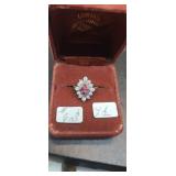 Gold & Diamond Ring--size 4 1/2