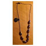 Cloisonne Sterl. Silver Peacock Feathers Neckless