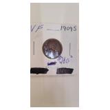 1909 S Lincoln Cent--vf