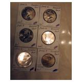 6 Unc. Kennedy Half Dollars