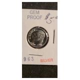 1963 Dime--gem Proof