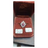 Gold & Diamond Ring--size 4 1/2