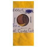 Off Center Cent--error Coin
