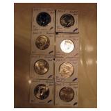 8 Unc. Kennedy Half Dollars