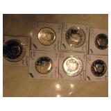 7 Proof Kjennedy Half Dollars