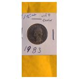 1982 Quarter--off Center