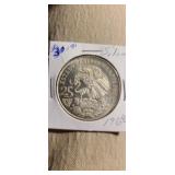 1968 Silver Mexican 25 Pesos