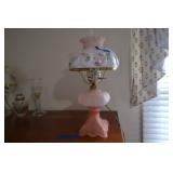 Gone with wind pink Fenton lamp