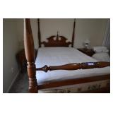 Full size cherry pencil bed